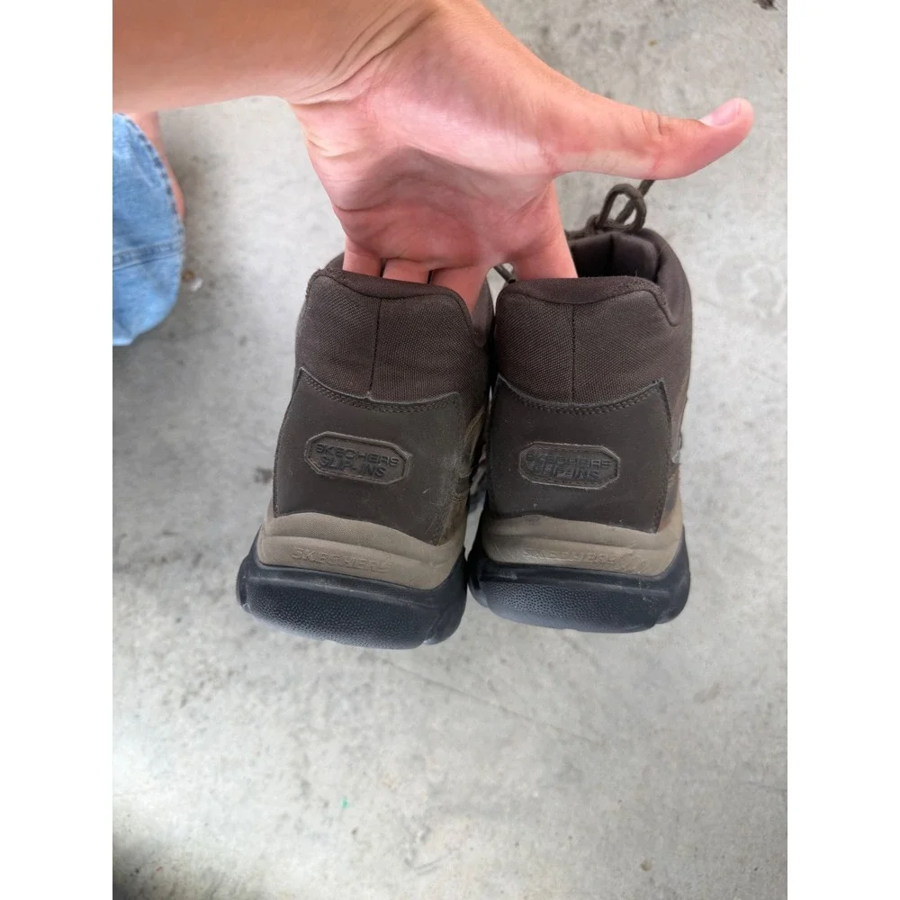 Vintage Skechers Brown Leather Goodyear Work Boots 205381 Mens 12